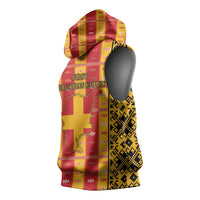 First Bulgarian Empire Sleeveless Hoodie Slavic Patterns - Wonder Print Shop