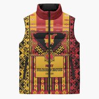 First Bulgarian Empire Sleeveless Puffer Jacket Slavic Patterns - Wonder Print Shop
