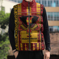 First Bulgarian Empire Sleeveless Puffer Jacket Slavic Patterns - Wonder Print Shop