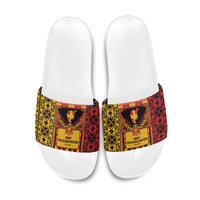 First Bulgarian Empire Slide Sandals Slavic Patterns - Wonder Print Shop