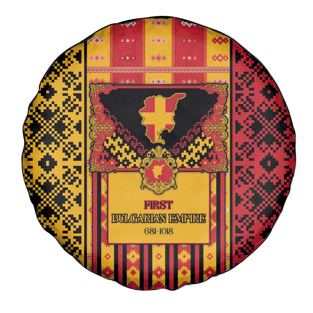 First Bulgarian Empire Spare Tire Cover Slavic Patterns - Wonder Print Shop
