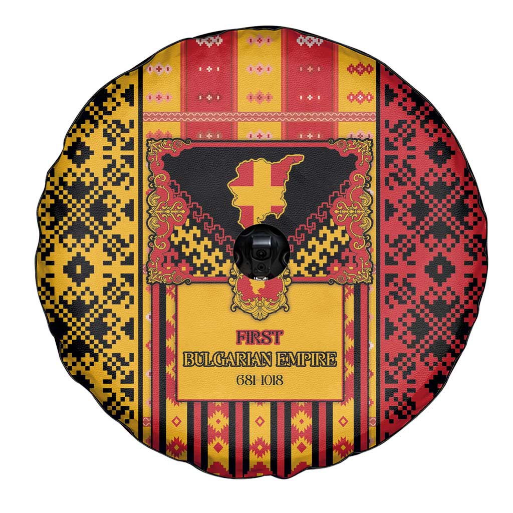 First Bulgarian Empire Spare Tire Cover Slavic Patterns - Wonder Print Shop