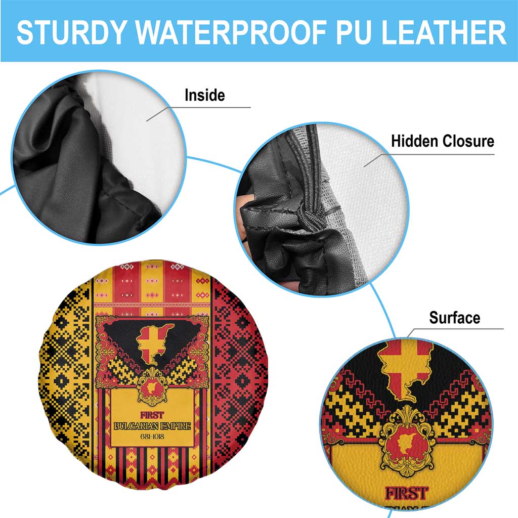 First Bulgarian Empire Spare Tire Cover Slavic Patterns - Wonder Print Shop