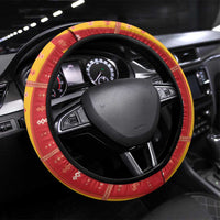 First Bulgarian Empire Steering Wheel Cover Slavic Patterns - Wonder Print Shop