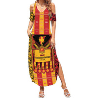 First Bulgarian Empire Summer Maxi Dress Slavic Patterns - Wonder Print Shop
