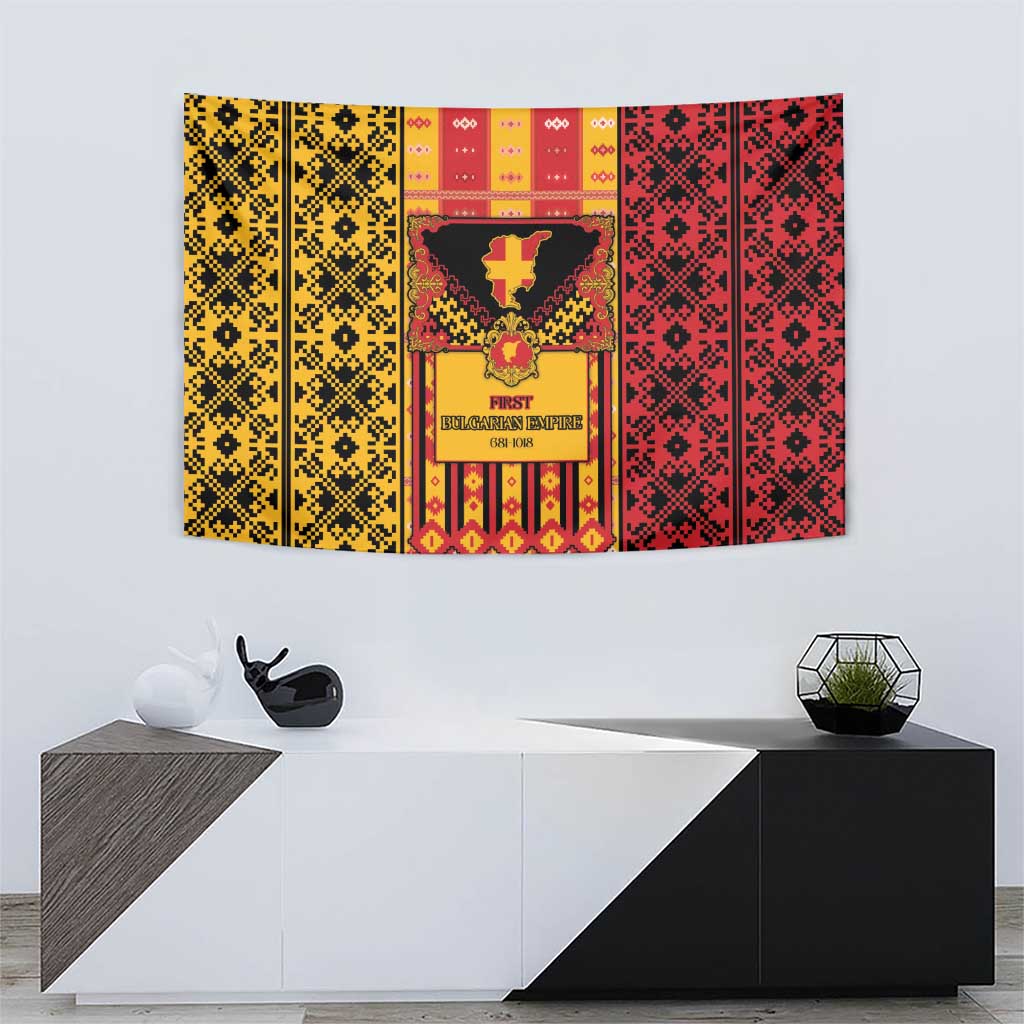 First Bulgarian Empire Tapestry Slavic Patterns - Wonder Print Shop
