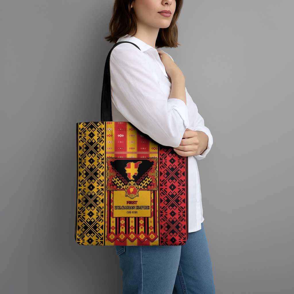 First Bulgarian Empire Tote Bag Slavic Patterns - Wonder Print Shop