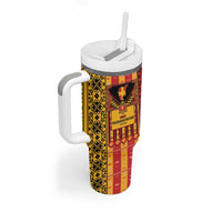 First Bulgarian Empire Tumbler With Handle Slavic Patterns - Wonder Print Shop