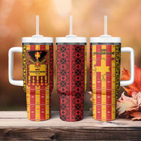 First Bulgarian Empire Tumbler With Handle Slavic Patterns - Wonder Print Shop