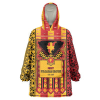 First Bulgarian Empire Wearable Blanket Hoodie Slavic Patterns - Wonder Print Shop