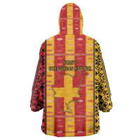 First Bulgarian Empire Wearable Blanket Hoodie Slavic Patterns - Wonder Print Shop