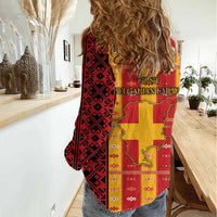 First Bulgarian Empire Women Casual Shirt Slavic Patterns - Wonder Print Shop