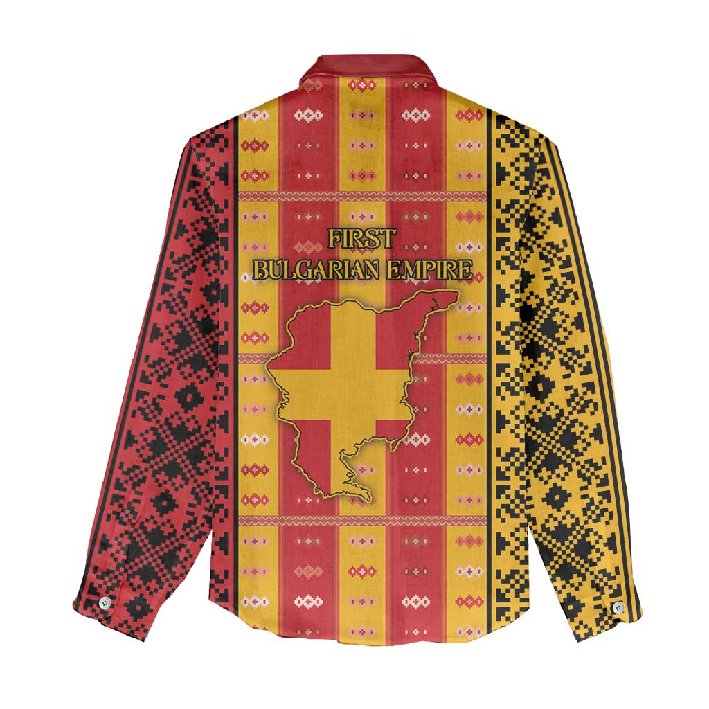 First Bulgarian Empire Women Casual Shirt Slavic Patterns - Wonder Print Shop