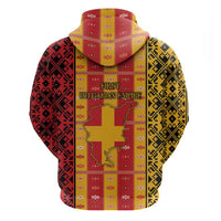 First Bulgarian Empire Zip Hoodie Slavic Patterns - Wonder Print Shop