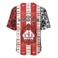 Second Bulgarian Empire Baseball Jersey Slavic Patterns - Wonder Print Shop