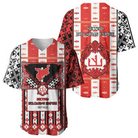 Second Bulgarian Empire Baseball Jersey Slavic Patterns - Wonder Print Shop