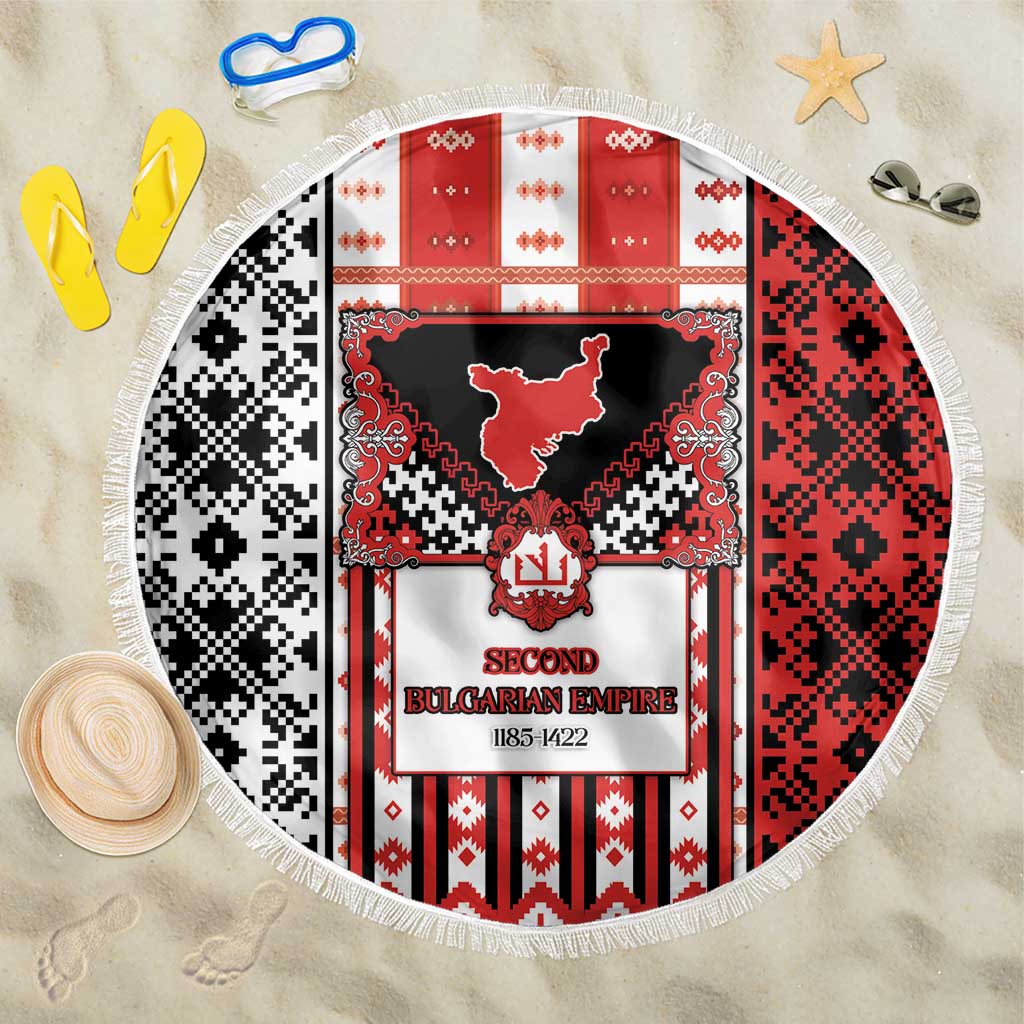 Second Bulgarian Empire Beach Blanket Slavic Patterns - Wonder Print Shop