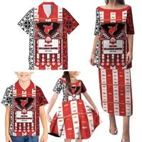 Second Bulgarian Empire Family Matching Puletasi and Hawaiian Shirt Slavic Patterns - Wonder Print Shop