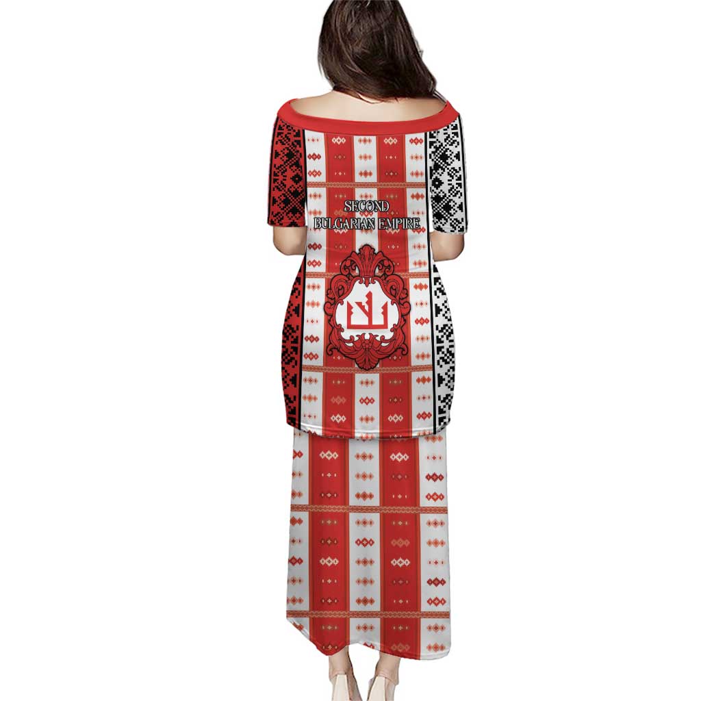 Second Bulgarian Empire Family Matching Puletasi and Hawaiian Shirt Slavic Patterns - Wonder Print Shop