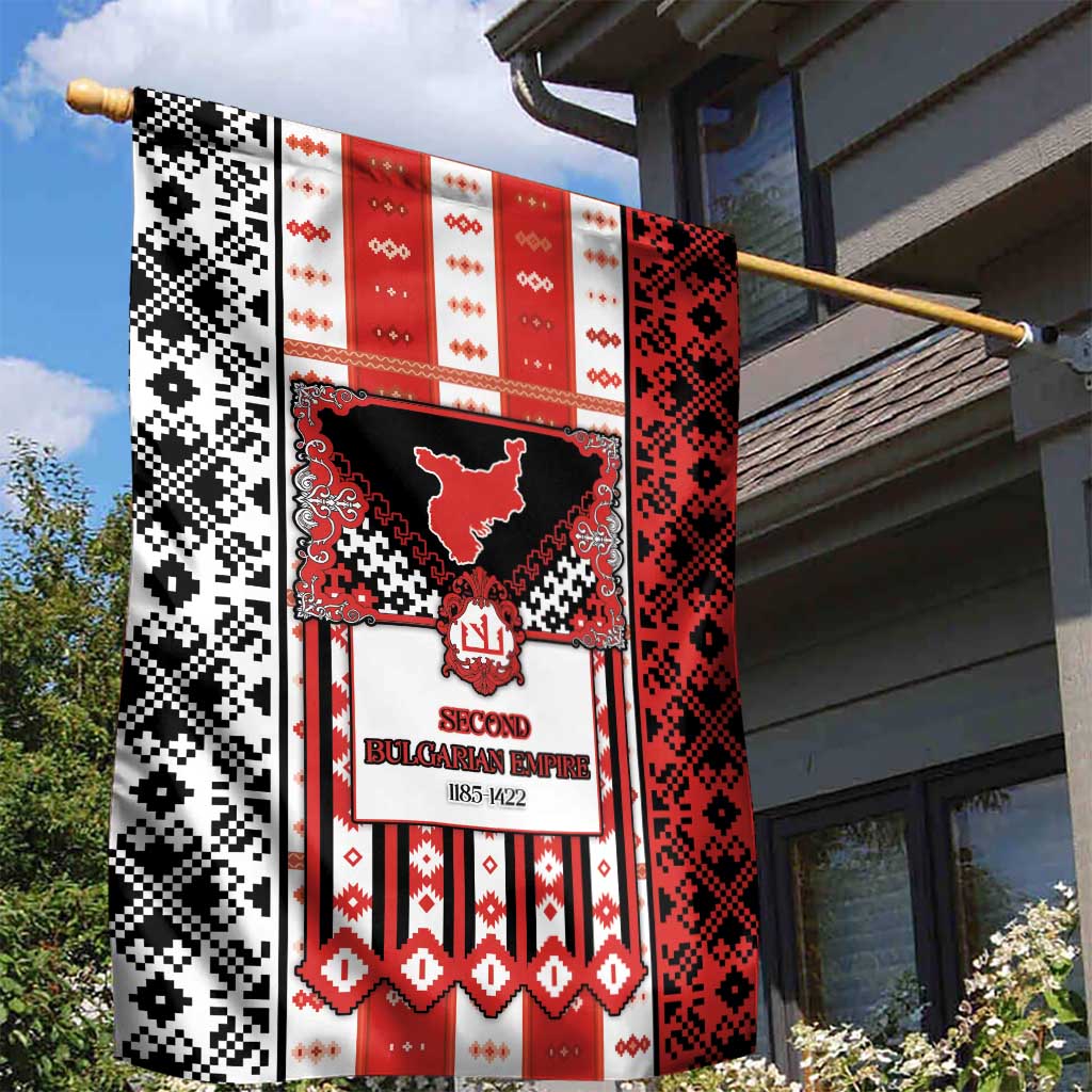 Second Bulgarian Empire Garden Flag Slavic Patterns - Wonder Print Shop