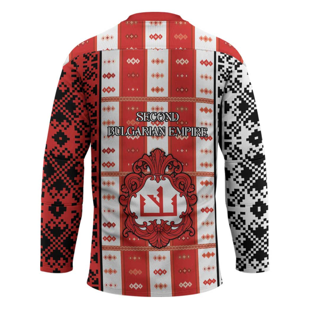 Second Bulgarian Empire Hockey Jersey Slavic Patterns - Wonder Print Shop