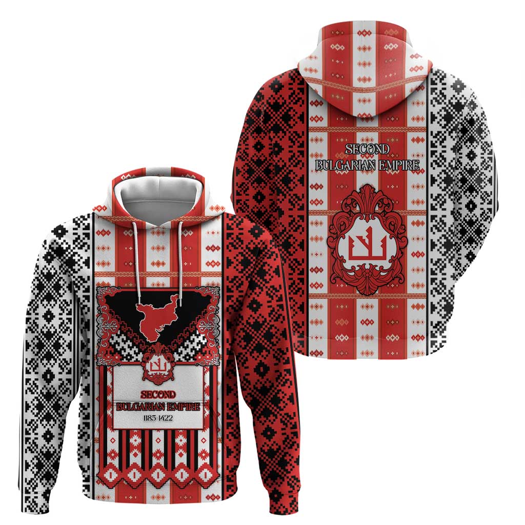 Second Bulgarian Empire Hoodie Slavic Patterns - Wonder Print Shop