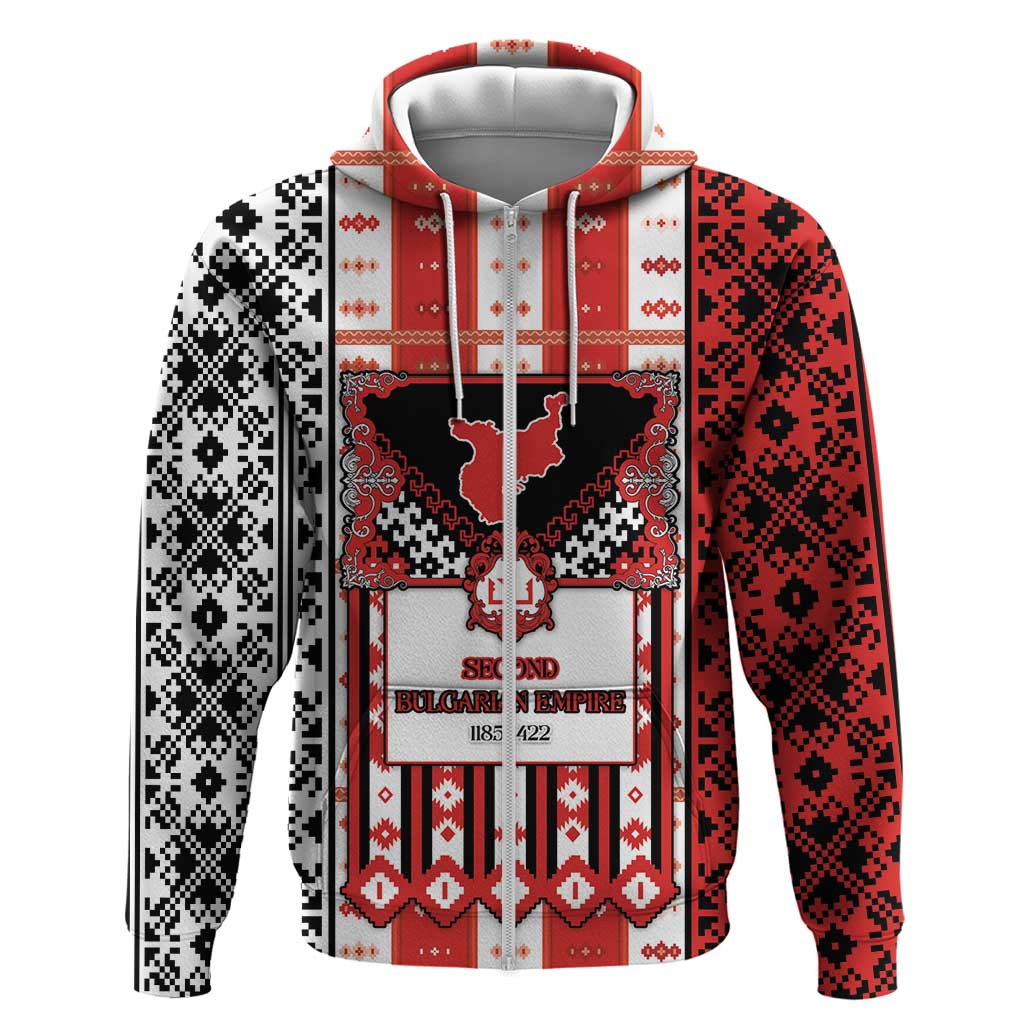 Second Bulgarian Empire Hoodie Slavic Patterns - Wonder Print Shop