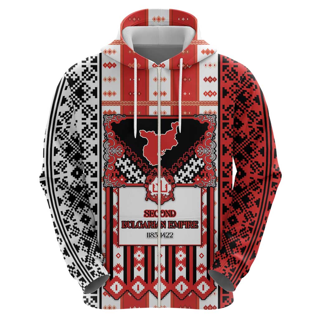 Second Bulgarian Empire Hoodie Slavic Patterns - Wonder Print Shop