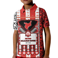 Second Bulgarian Empire Kid Polo Shirt Slavic Patterns - Wonder Print Shop