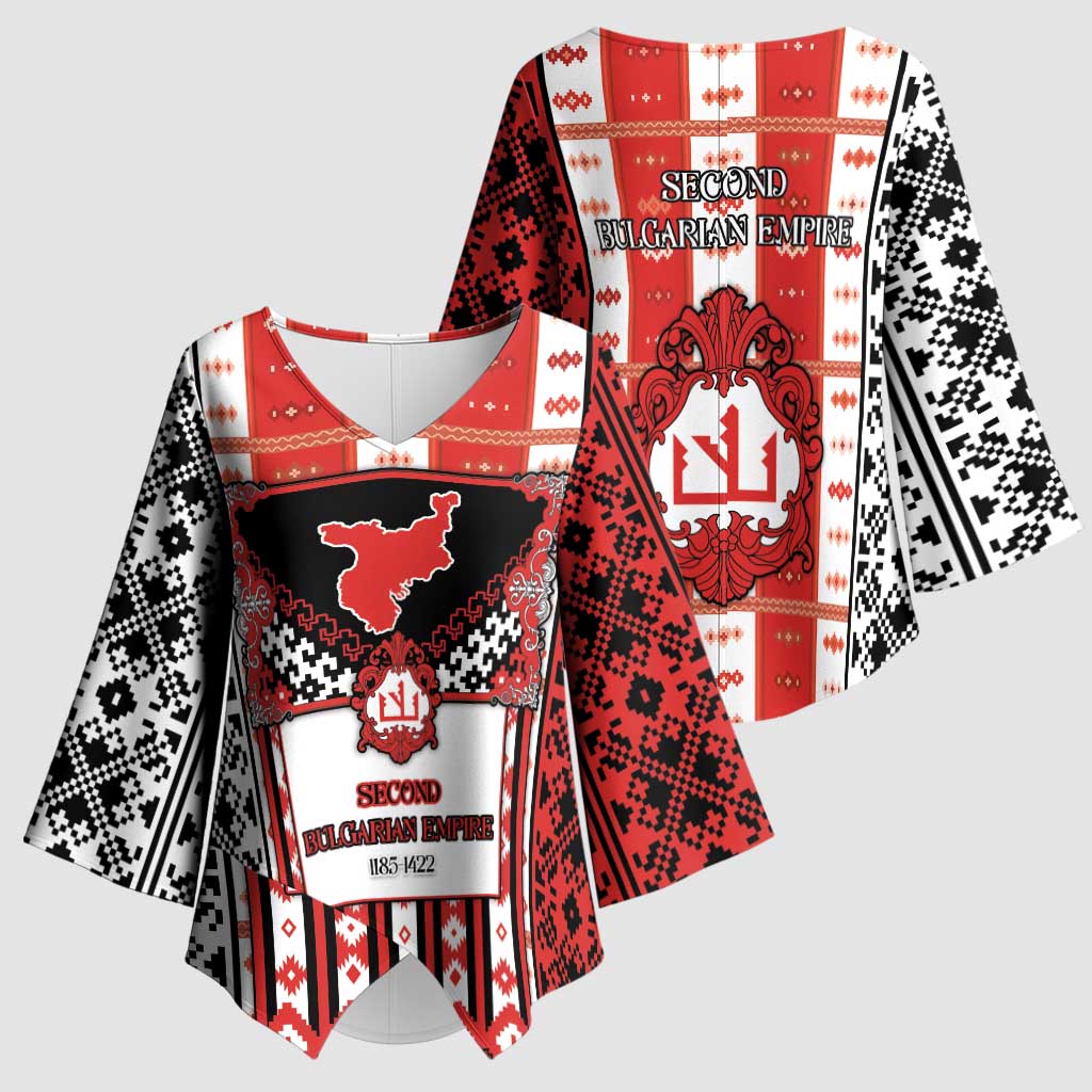 Second Bulgarian Empire Kimono Sleeve Blouse Slavic Patterns - Wonder Print Shop