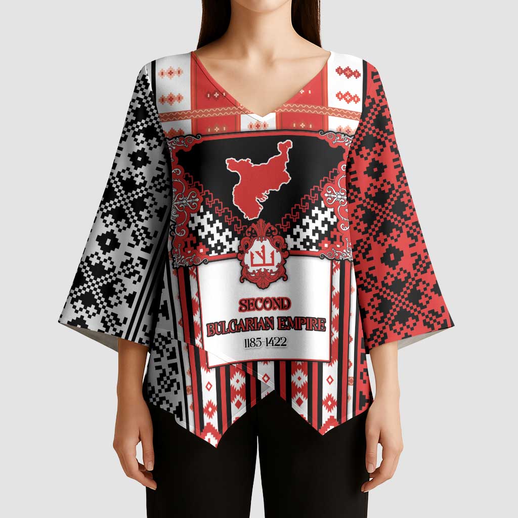 Second Bulgarian Empire Kimono Sleeve Blouse Slavic Patterns - Wonder Print Shop