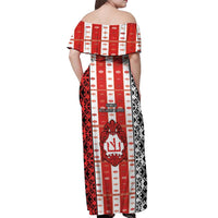 Second Bulgarian Empire Off Shoulder Maxi Dress Slavic Patterns - Wonder Print Shop