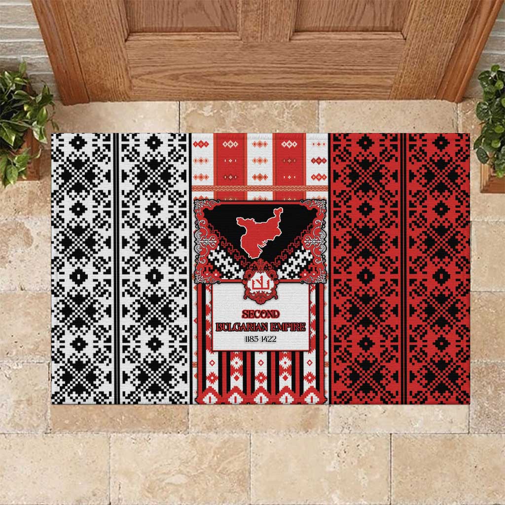 Second Bulgarian Empire Rubber Doormat Slavic Patterns - Wonder Print Shop