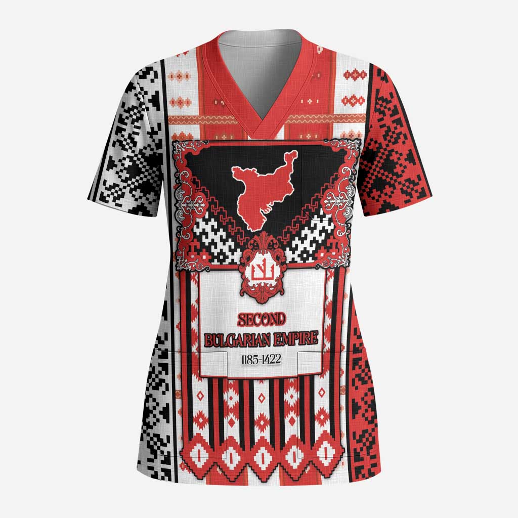 Second Bulgarian Empire Scrub Top Slavic Patterns - Wonder Print Shop