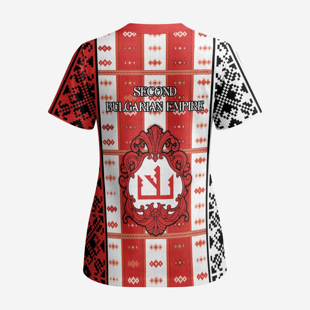 Second Bulgarian Empire Scrub Top Slavic Patterns - Wonder Print Shop
