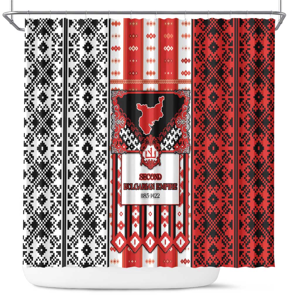Second Bulgarian Empire Shower Curtain Slavic Patterns - Wonder Print Shop