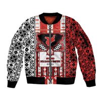 Second Bulgarian Empire Sleeve Zip Bomber Jacket Slavic Patterns - Wonder Print Shop