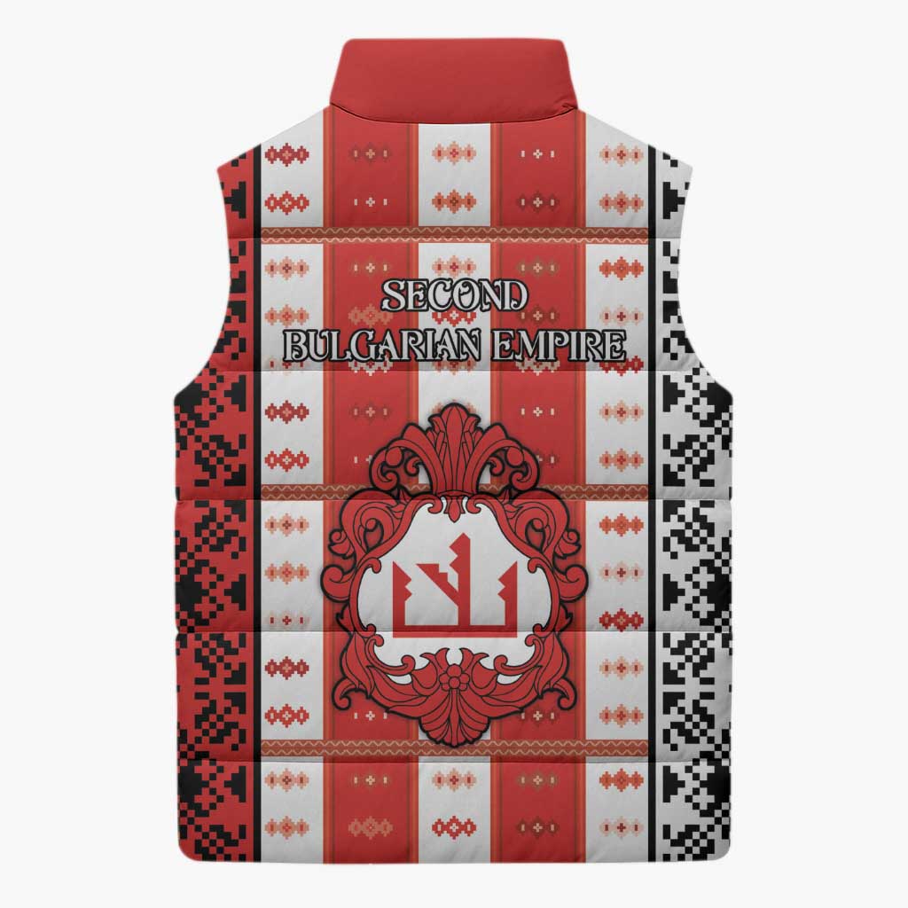 Second Bulgarian Empire Sleeveless Puffer Jacket Slavic Patterns - Wonder Print Shop