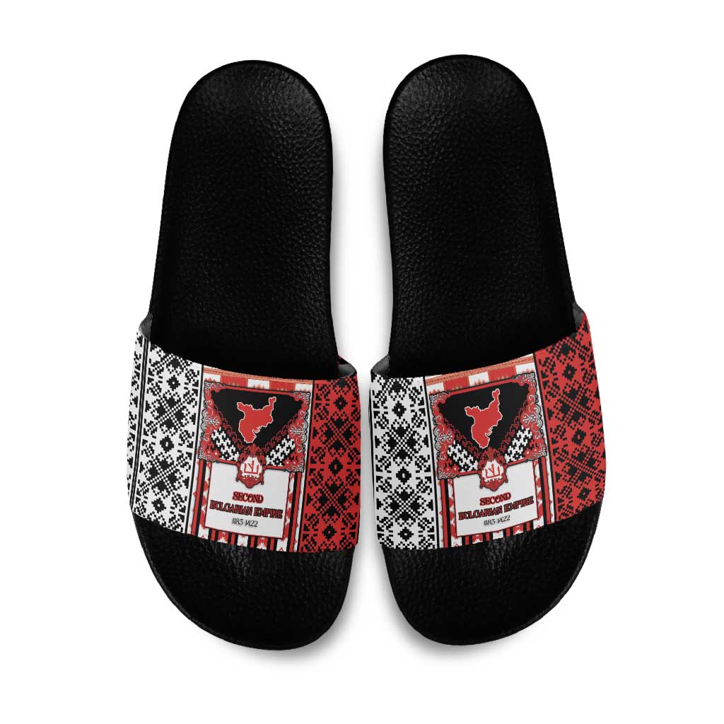 Second Bulgarian Empire Slide Sandals Slavic Patterns - Wonder Print Shop