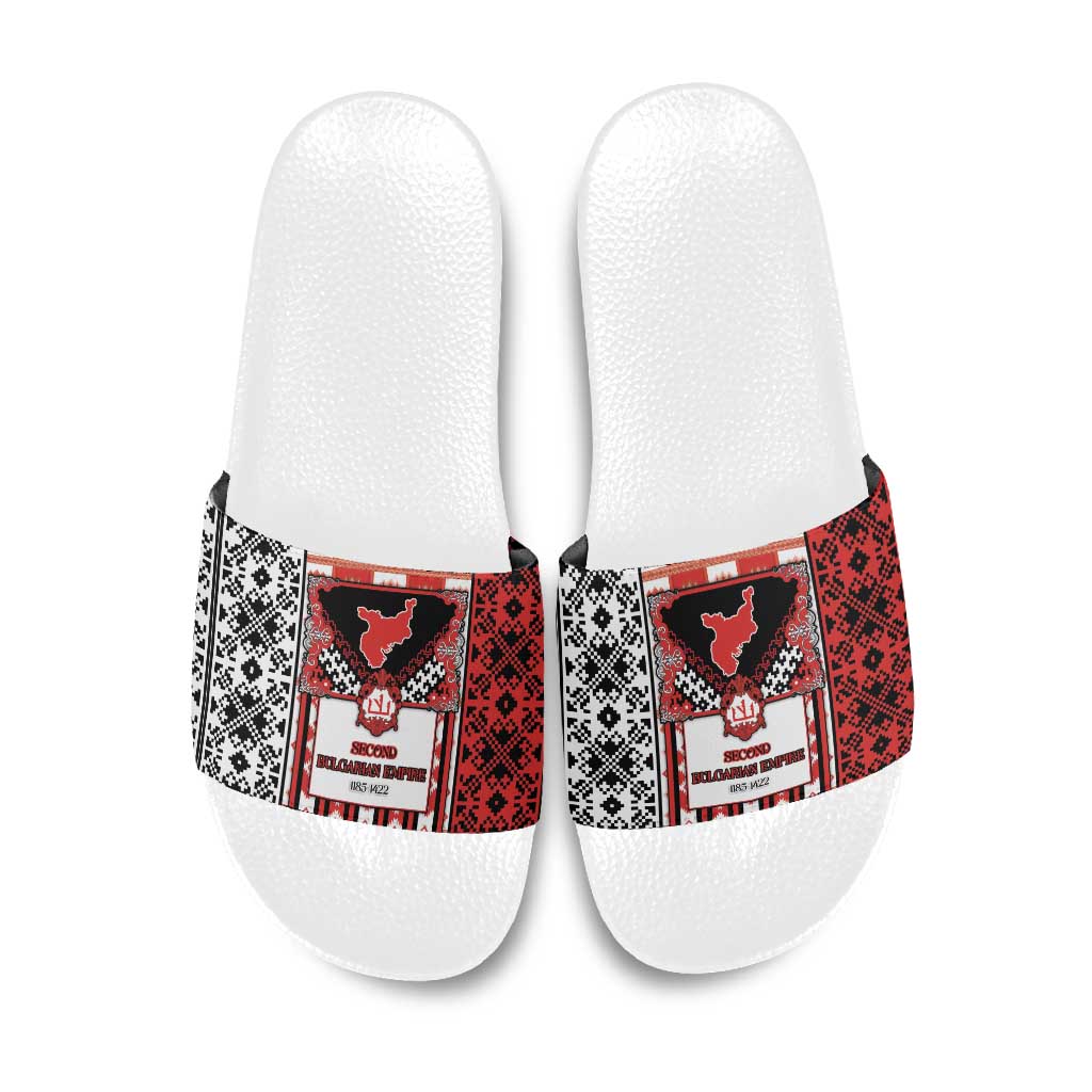 Second Bulgarian Empire Slide Sandals Slavic Patterns - Wonder Print Shop