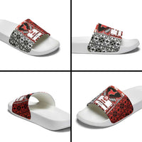 Second Bulgarian Empire Slide Sandals Slavic Patterns - Wonder Print Shop