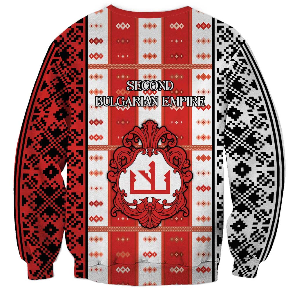 Second Bulgarian Empire Sweatshirt Slavic Patterns - Wonder Print Shop