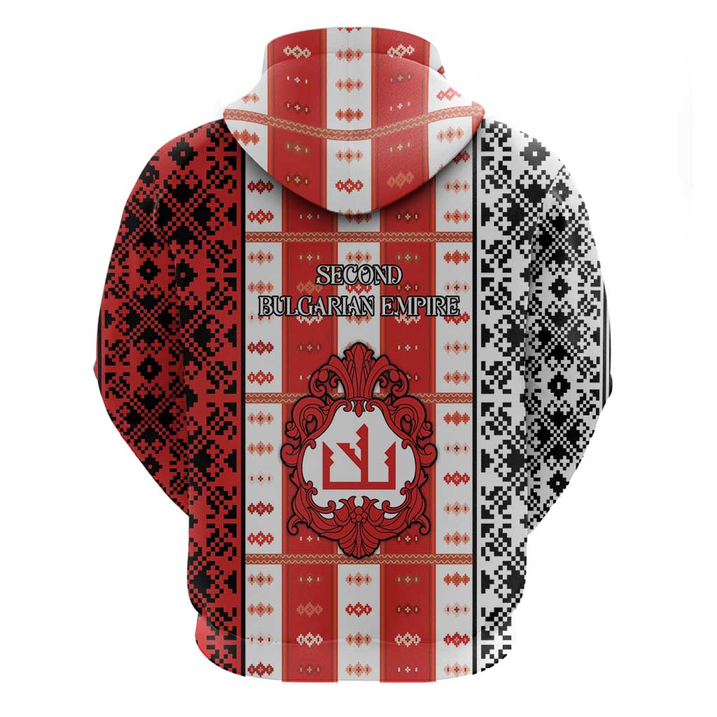 Second Bulgarian Empire Zip Hoodie Slavic Patterns - Wonder Print Shop