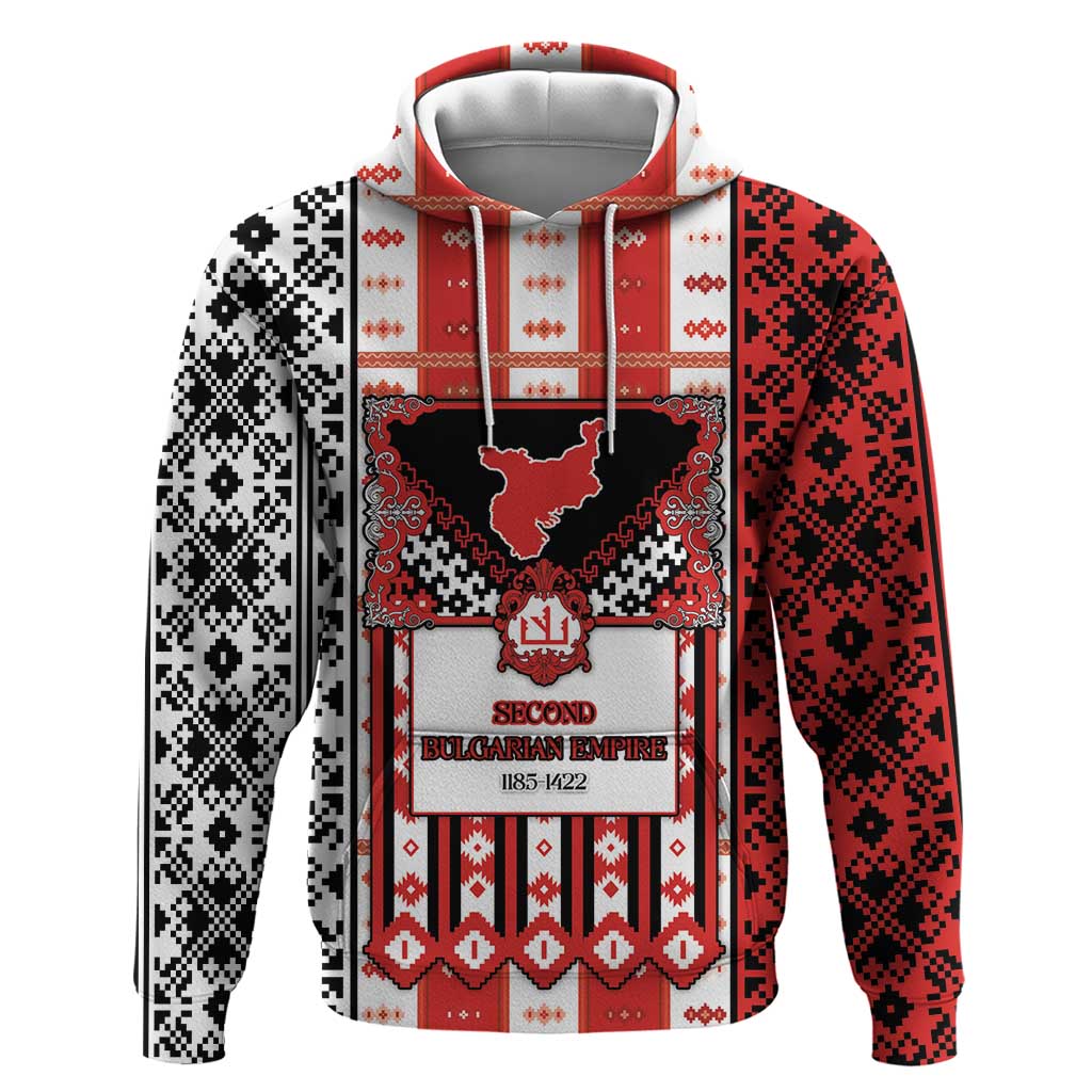 Second Bulgarian Empire Zip Hoodie Slavic Patterns - Wonder Print Shop