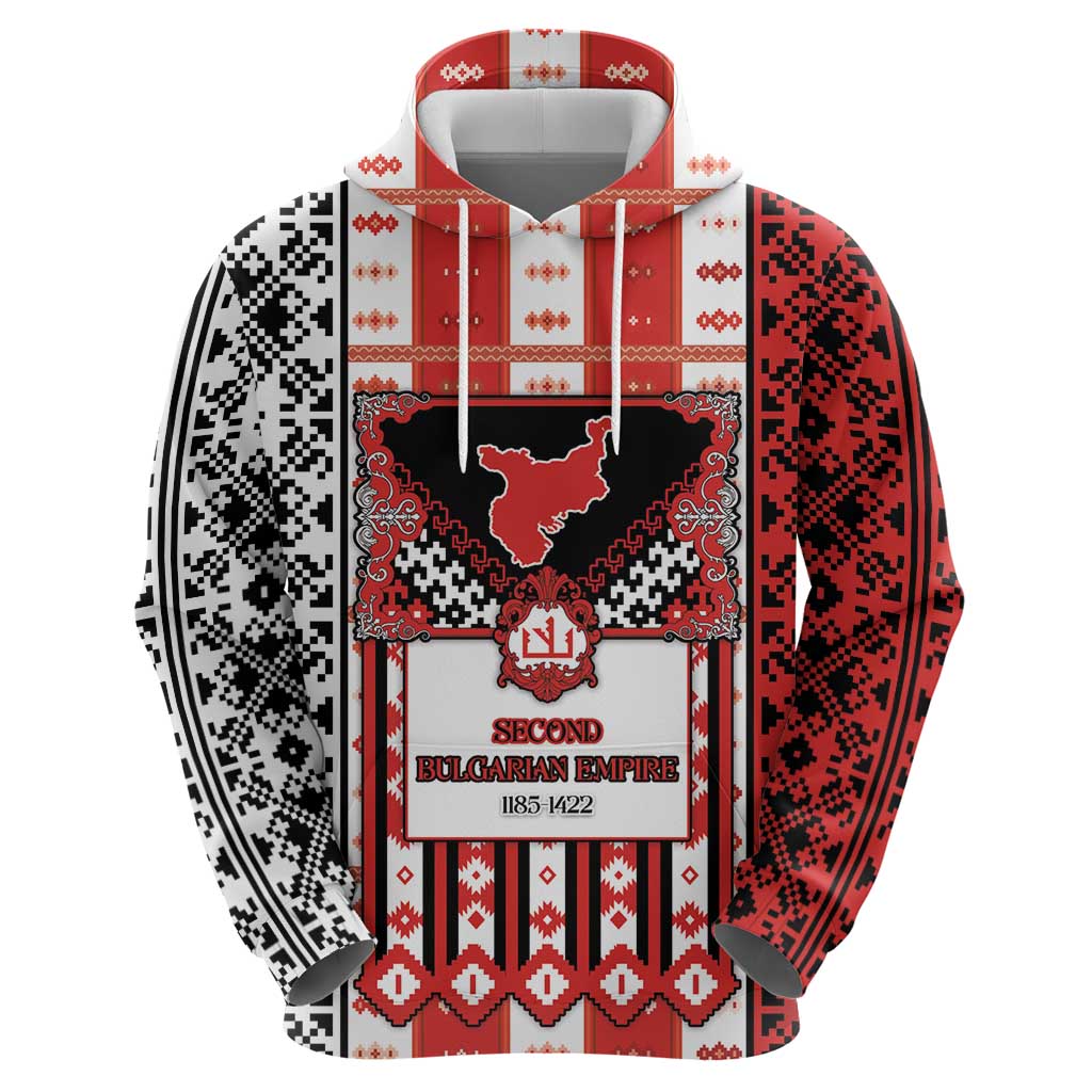 Second Bulgarian Empire Zip Hoodie Slavic Patterns - Wonder Print Shop