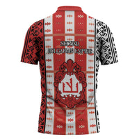 Second Bulgarian Empire Zipper Polo Shirt Slavic Patterns - Wonder Print Shop