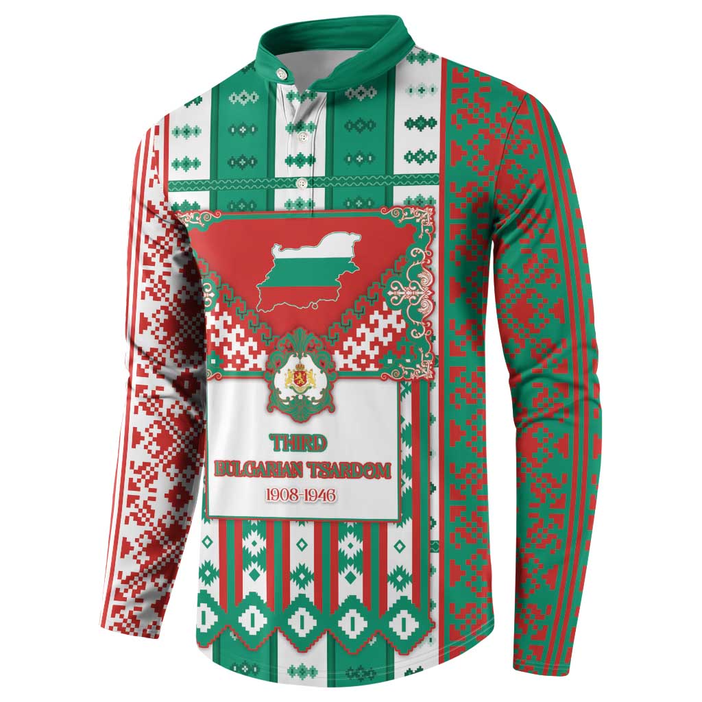 Tsardom Of Bulgaria Button Sweatshirt Slavic Patterns - Wonder Print Shop