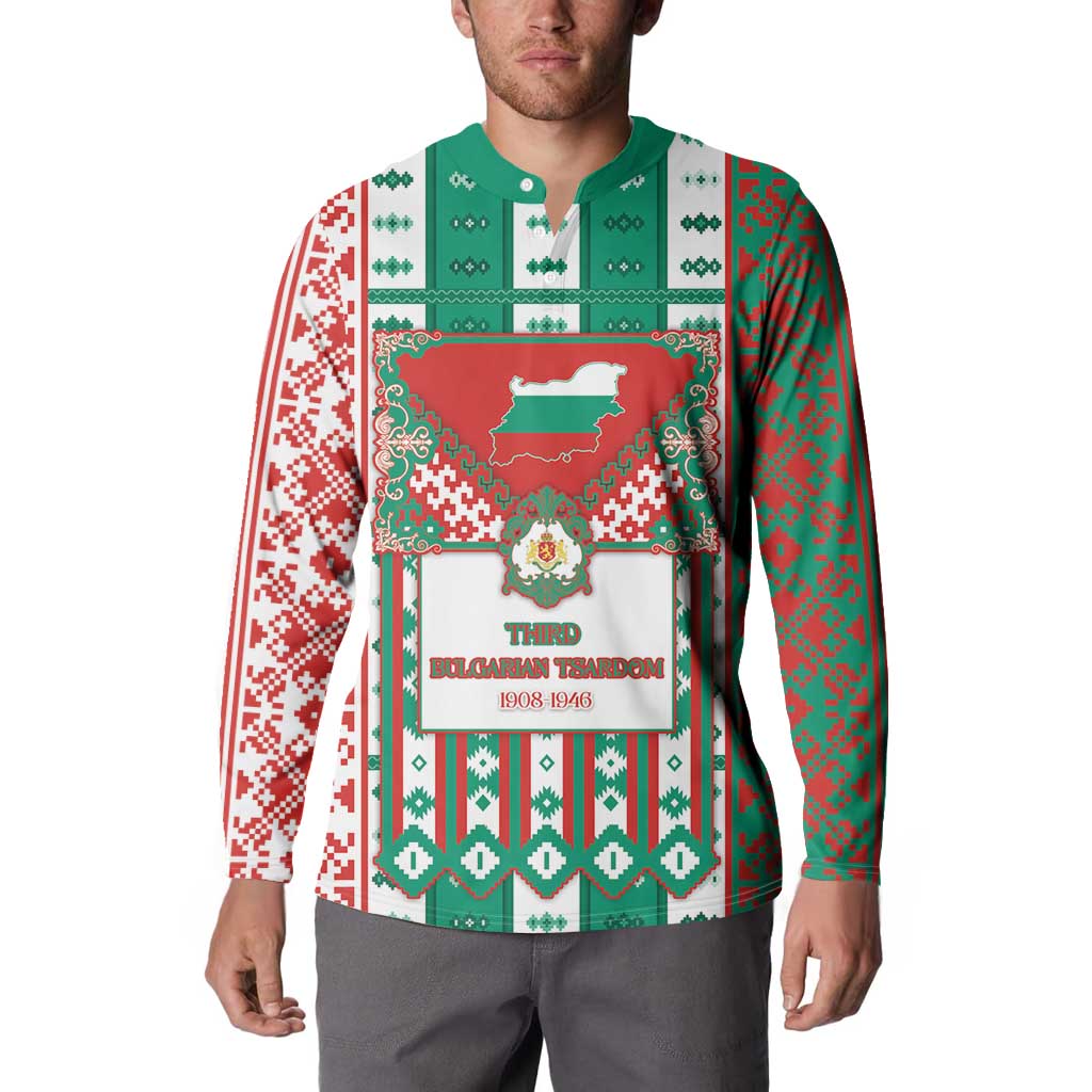 Tsardom Of Bulgaria Button Sweatshirt Slavic Patterns - Wonder Print Shop