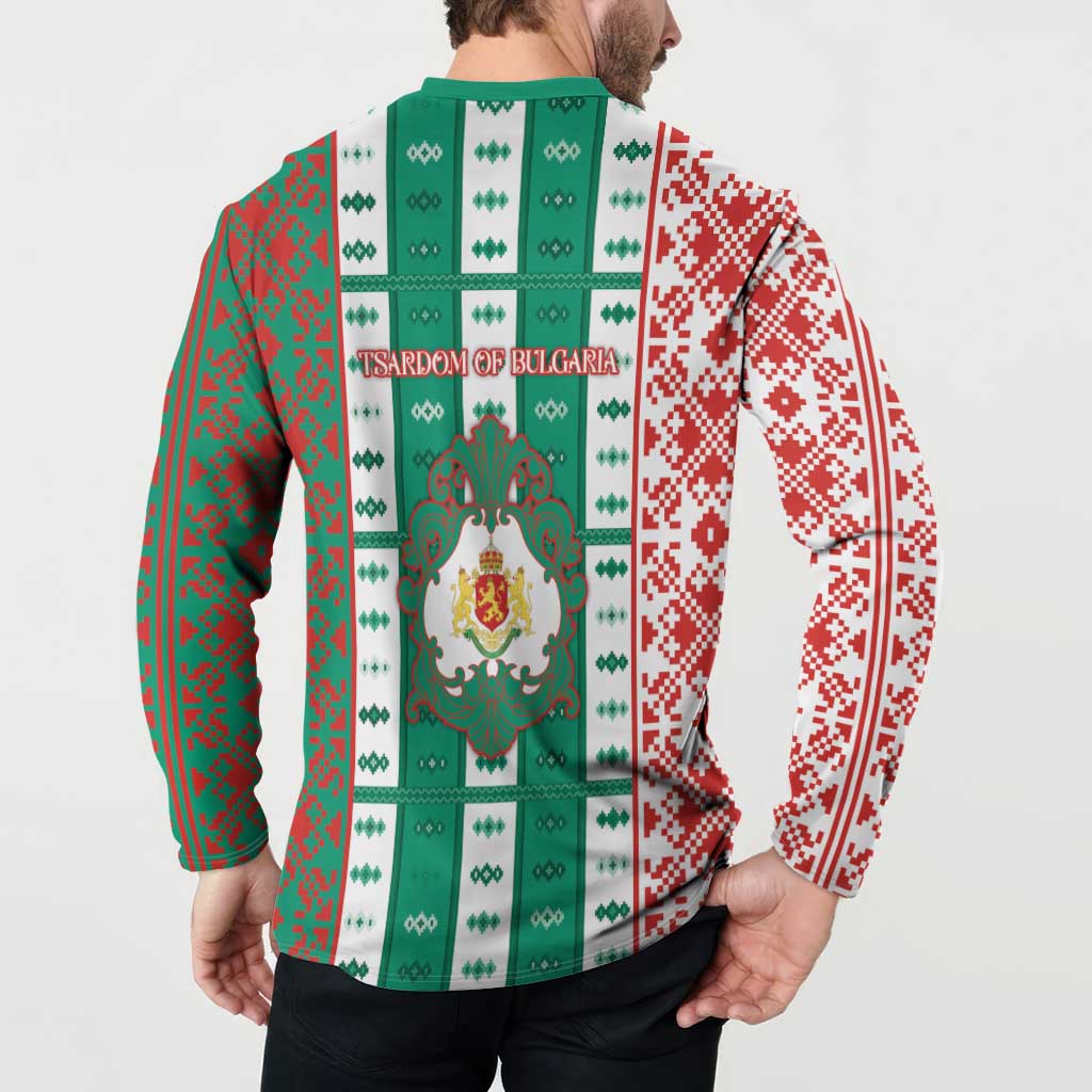 Tsardom Of Bulgaria Button Sweatshirt Slavic Patterns - Wonder Print Shop