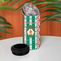 Tsardom Of Bulgaria 4 in 1 Can Cooler Tumbler Slavic Patterns - Wonder Print Shop